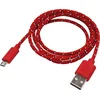 mobilNET podatkovni kabel MicroUSB 0,90m rdeč tekstilni