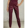 Sinsay - Pantalone od veštačke kože - burgundy