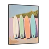Canvas Slika na platnu Koloritne surf daske, 100x125cm, Sa ramom, Crni