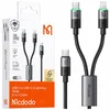 Mcdodo MCDODO USB-C KABEL 2V1 ZA HITRO POLNJENJE ZA IPHONE 14 MACBOOK LED 100W 2M