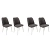 Hanah Home Set stolica Tutku-321 V4, 75x62x102 cm, 4 komada, Smeđe