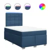 Vidaxl Box spring postelja z vzmetnico modra 120x190 cm blago
