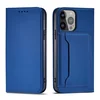 Ovitek Hurtel Magnet Card za iPhone 14 Pro Max, denarnica, stojalo, modri