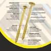shumee LESENI VIJAK Z TORX NAVOJEM, POCINKAN, 6*100MM T30 - 100 KOSOV - SPKK 6*100