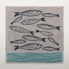 Kuhinjska brisača 50 x 50 cm Ribe, modra