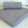 Peškir Zig Zag 50x90 cm-tamno siva