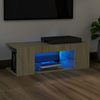 TV ormarić s LED svjetlima boja hrasta sonome 90 x 39 x 30 cm