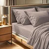 Tonne Brune - Bež Ranforce Fitted Sheet za Jednokrevetni Krevet