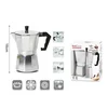 KMT Moka pot, 3 šoljice, Srebrne bolje