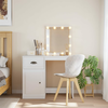 Toaletni stolić s LED svjetlima bijeli 90 x 42 x 132,5 cm