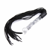 Kiotos Fancy Black Flogger with Glass Handle