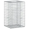 vidaXL Gabionska dvignjena postelja srebrna 50 x 50 x 80 cm