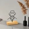 Atelier Del Sofa Dekorativna figura Vincent, 21x8x17 cm, Crna