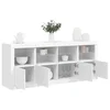 Komoda s LED svjetlima bijela 163 x 37 x 67 cm