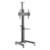 S-Box FS-446 - 2, POKRETNI Podni nosač za LCD/LED/Plasma TV, Za veličinu ekrana od 37 do 70 inča, do 70 kg težine, Vertikalni nagib +5/ - 12, Rotacija 0-90 (Portret / Landscape), Podesiv po visini, sa točkovima za lako pomeranje, Polica za DVD podesiva po visini nosivosti do 5 kg, Polica za kameru/projektor na vrhu nosača nosivosti do 5 kg, Maksimalna visina do ose LCD-a je na 1200 - 1600 mm od po