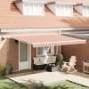 Skrovita tenda Šareni 450 × 300 cm Tkanina i čelik