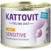 Kattovit Mokra mačja hrana Sensitive - piščanec - 185 g