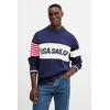 Bombažen pulover Tommy Hilfiger x SAIL GP moški, mornarsko modra barva, MW0MW41542