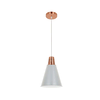 Klausen KL 6238 - Luster na kablu SHADE 1xE27/15W/230V bakarna/siva