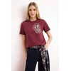 Trendyol Milla Ženska majica TWOSS25TS00028, Bordo