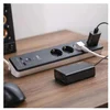 Podaljšek GoSmart 2 m/4 vtičnice/s stikalom/USB, belo-črni