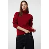 Trendyol Claret Red Soft Textured Basic Knitwear Sweater