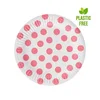 Tanjuri papirnati Dots 18cm 6kom Roza