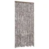 Vidaxl Zavesa proti mrčesu rjava in bela 100x220 cm šenilja