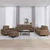 4-dijelna sofa garnitura smeđa tkanina