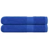 shumee vidaXL Brisače 2 kos modra 100x200 cm 360 g/m2 100% bombaž