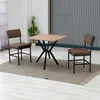 HANAH HOME Set Trpezarijski sto i 2 stolice Dubai Brown Walnut