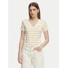 TOMMY HILFIGER Majica CODY mandarina/bela