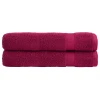 vidaXL Premium brisače 2 kosa bordo 100x200 cm 600 g/m2 100 % bombaž