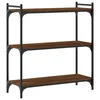 Regal za knjige s 3 razine smeđa boja hrasta 80x30x86 cm drveni