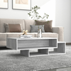 vidaXL Klubska mizica siva sonoma 105x55x32 cm konstruiran les