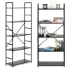 ModernHome loft regal sa 5 polica, crni