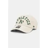 Bombažna bejzbolska kapa 47 brand MLB Oakland Athletics bež barva, B-CLBFB18GWS-Y0