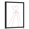 Plakat preplet dveh src - 60x90 silver