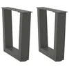Noge za klub stolić V-oblika 2 kom antracit 40 x (30-31,3) cm čelik