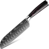 Kuhinjski nož BL-38108 - Santoku / Crna / Smeđa KP38108