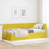 vidaXL Kotna postelja z vzglavjem Rumena 90 x 200 cm Žamet