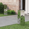 Solarna LED svjetlost za stazu 2 pcs Srebrno Cinkani čelik