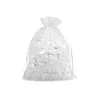 Darilna vrečka 20x26 cm organza - bela (100 kosov)