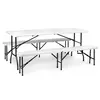 ModernHome Sklopivi sto 180cm + 2 klupe Bela