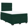 Vidaxl Box spring postelja z vzmetnico temno zelen 120x190 cm žamet