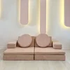 Atelier del Sofa Dvosed na razvlačenje Puzzle 140x46x70cm Roze