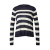 VERO MODA Pulover Nova nočno modra/bela