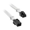 Bitfenix Alchemy 6-pinski PCIe podaljšek\, 45 cm\, s tulcem - bel Bitfenix tok priključni kabel 0.45 m bela, (20434439)