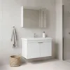 HANAH HOME Kupatilski ormarić sa umivaonikom i ogledalom (2 komada) Desna 80 948