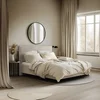 MID.YOU OBLAZINJENA POSTELJA 160 cm x 200 cm , les, tekstil, leseni material naravne barve